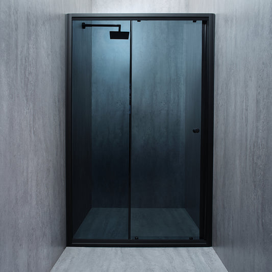 Usa de dus ELEGANT BLACK sticla 6 mm fumurie