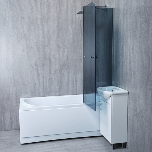 Paravan cadă Relax, batant, o piesă 6MM sticla fumurie cu miner