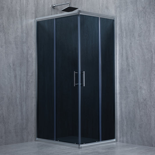 Cabina de dus dreptunghiulara ELEGANT sticla 6 mm Fumuriu