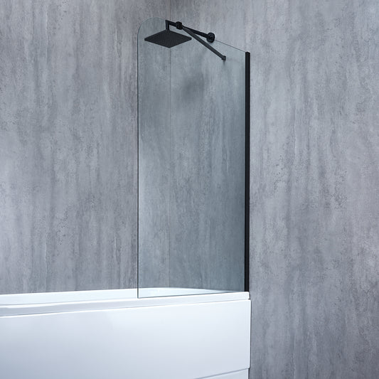 Paravan cadă Relax Black, fix 6MM