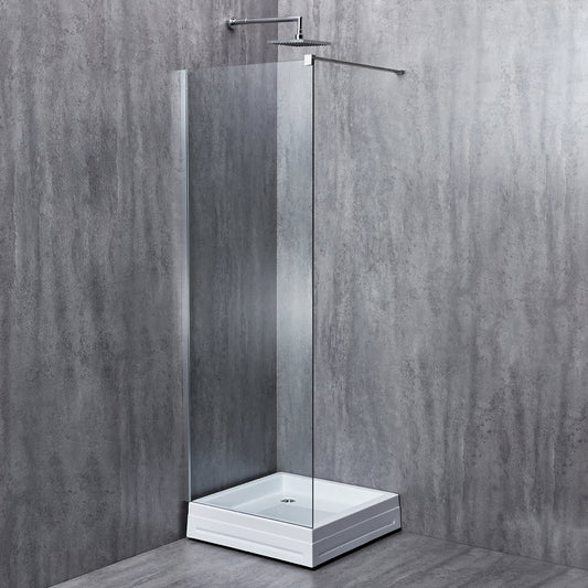 Perete de duș fix Europa, tip walk-in, sticlă transparentă, 6MM - 8MM