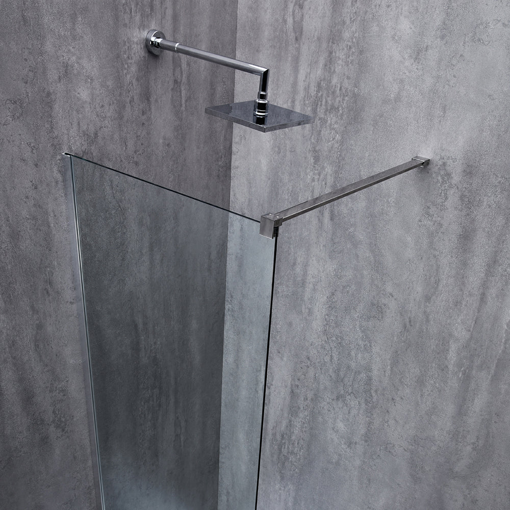 Perete de duș fix Europa, tip walk-in, sticlă transparentă, 6MM - 8MM