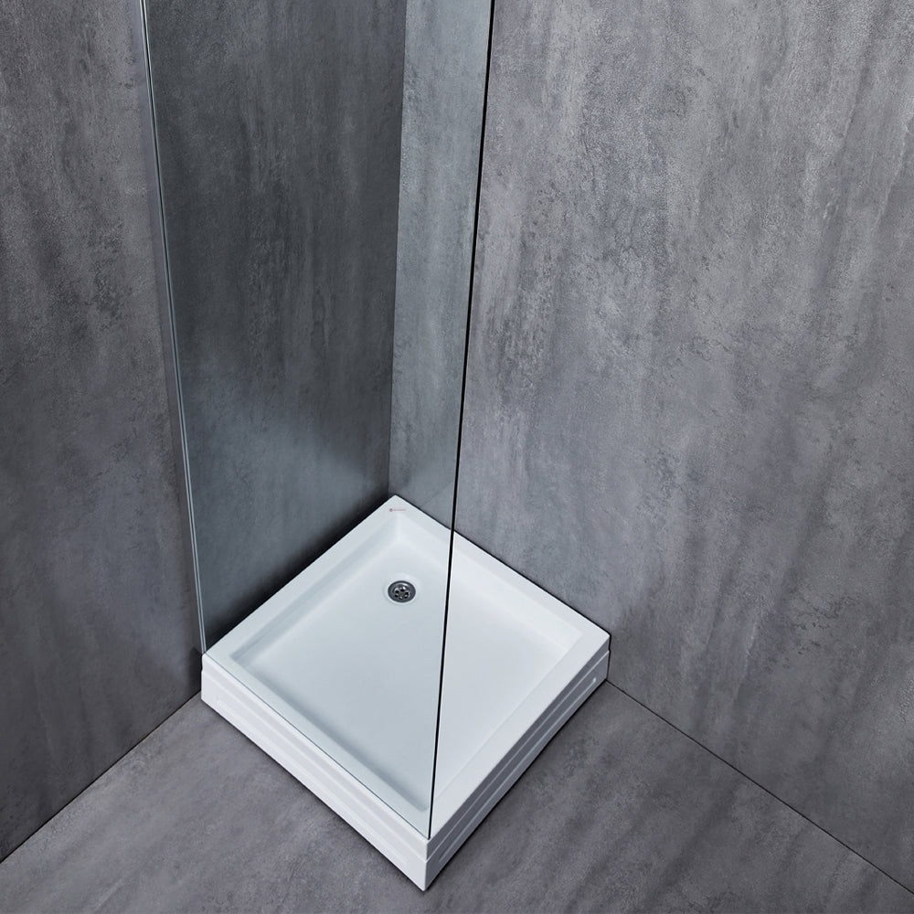 Perete de duș fix Europa, tip walk-in, sticlă transparentă, 6MM - 8MM