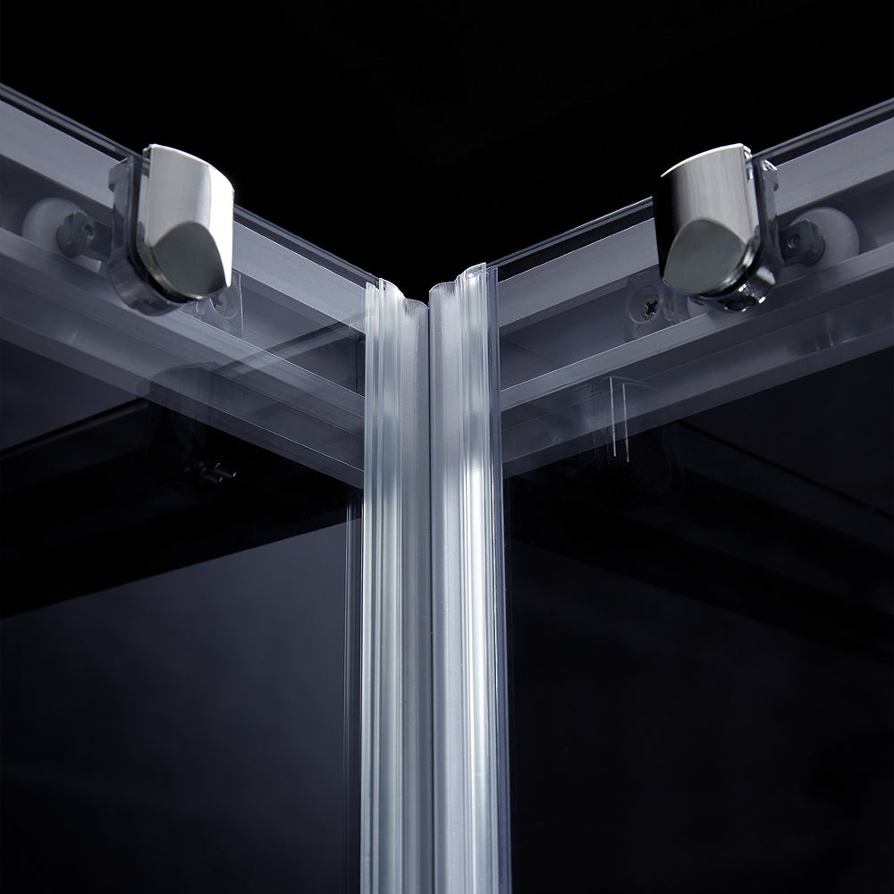 Cabina de dus dreptunghiulara ELEGANT sticla 6 mm Fumuriu