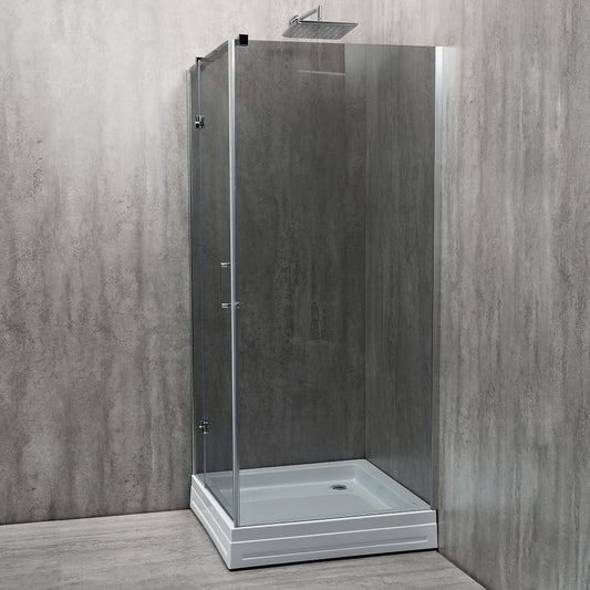 Cabină de duș pătrată Kubo sticlă fumuriu 6MM