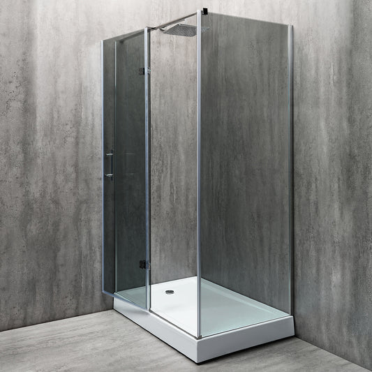 Cabină de duș dreptunghiulară Premio sticlă fumurie 8MM