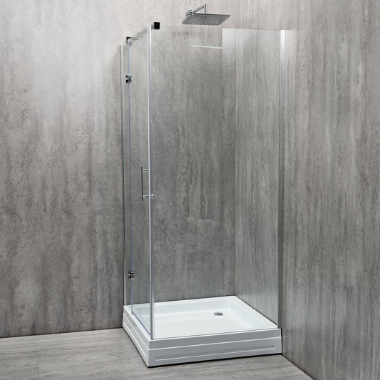 Cabină de duș pătrată Kubo sticlă transparentă 6MM