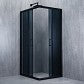 Cabina de dus patrata ELEGANT BLACK sticla 6 mm Fumurie