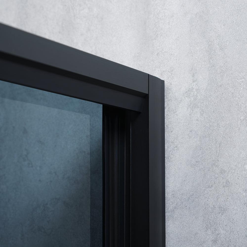 Cabina de dus dreptunghiulara ELEGANT BLACK sticla 6 mm Fumurie