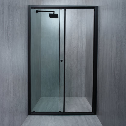 Usa de dus ELEGANT BLACK sticla 6 mm transparenta