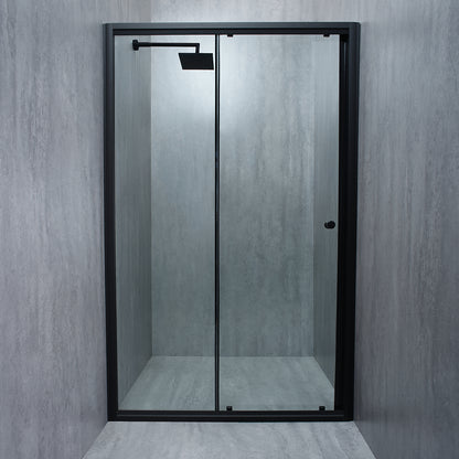 Usa de dus ELEGANT BLACK sticla 6 mm transparenta