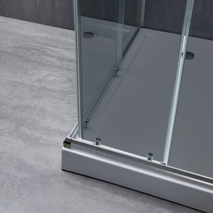 Cabina de dus dreptunghiulara ELEGANT sticla 6 mm Fumuriu